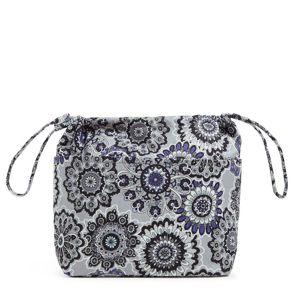 Vera Bradley Cotton Pocket Toiletry Bag, Tranquil Medallion Recycled Cottton NWT